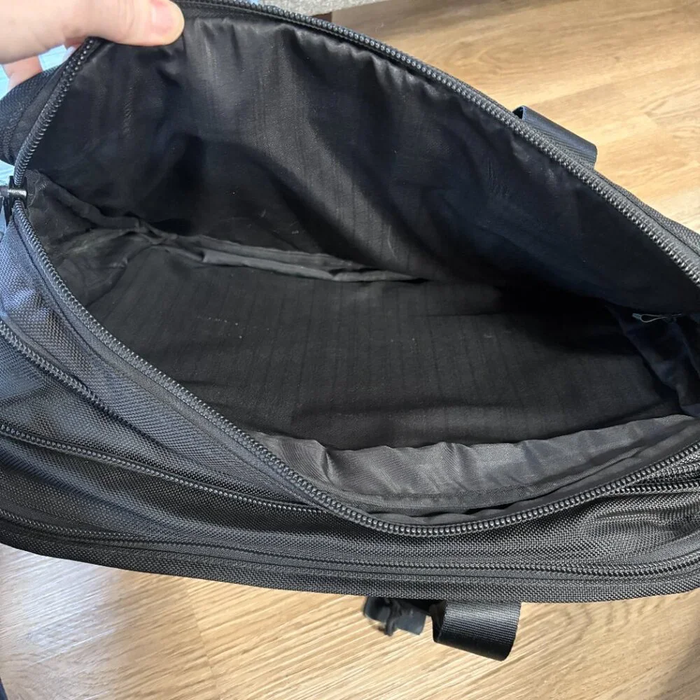 Tumi Alpha Briefcase Ballistic Laptop Bag Black Nylon Expandable 26141DH